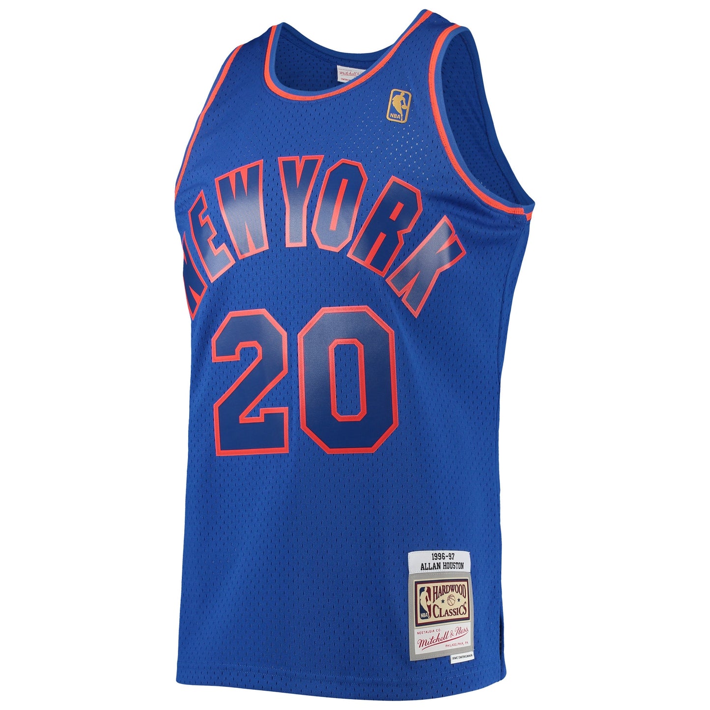 Allan Houston New York Knicks Mitchell & Ness 1996-97 Throwback Dark Swingman Jersey - Blue